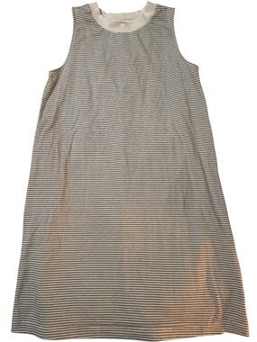 a new day Cream and Black Striped Sleeveless Midi Dress